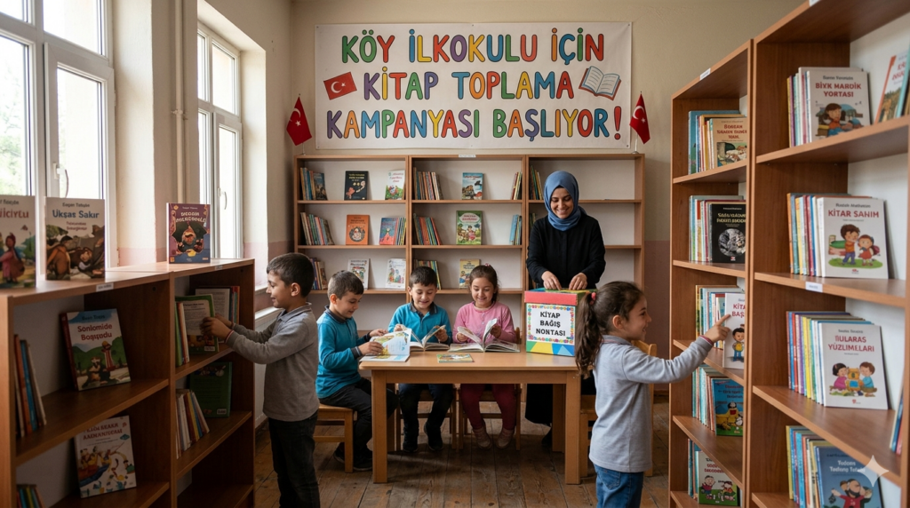 Köy İlkokulu İçin Kitap Toplama Kampanyası