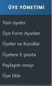Üye Yönetimi