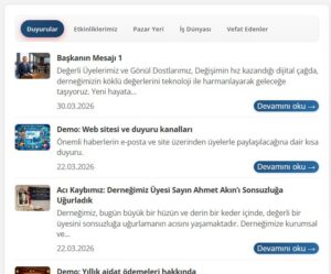 Dernek Yönetim Sistemi - İçerik ve Topluluk Yönetimi